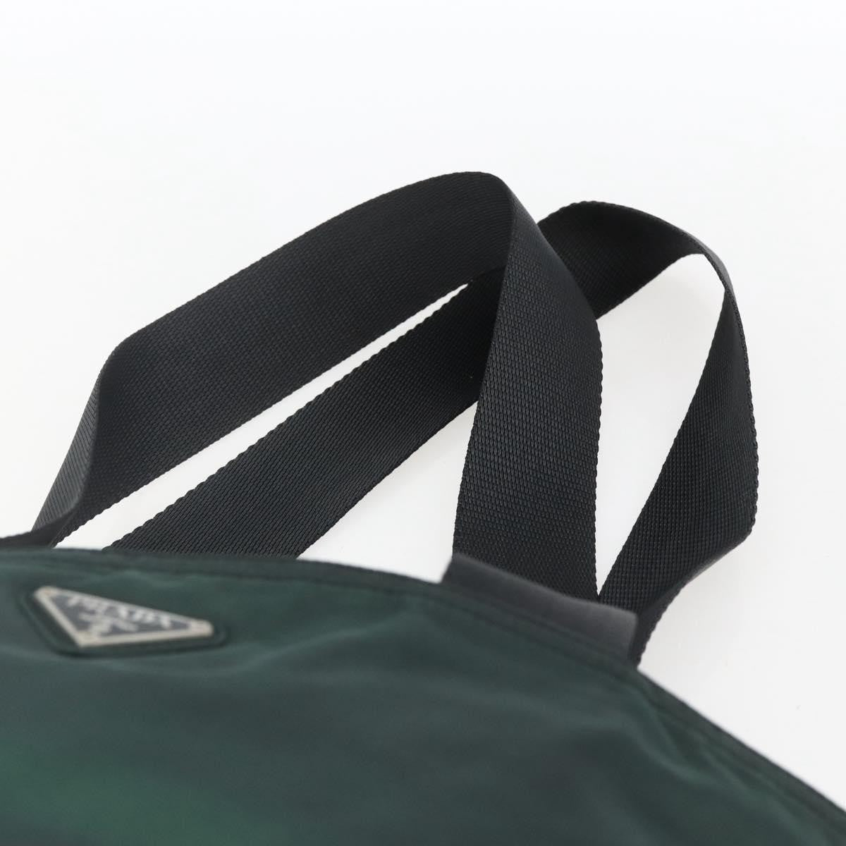Prada Vintage Zip Tote Tessuto, Green, Nylon, Tote Bag