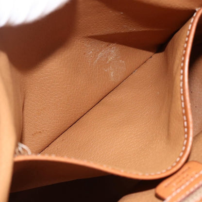 Celine Vintage Macadam Handbag Canvas and Leather, Beige, Canvas, Handbag