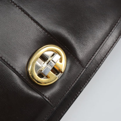 Gucci Vintage Shoulder Bag Leather, BROWN, LEATHER, Shoulder bag