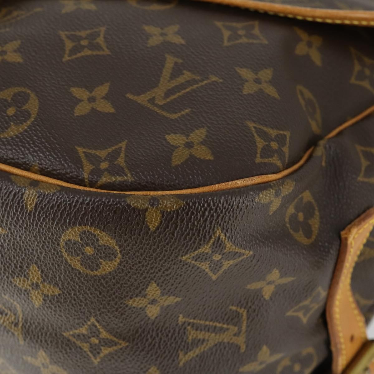 Louis Vuitton Saumur Handbag Monogram Canvas, BROWN, CANVAS, Shoulder bag