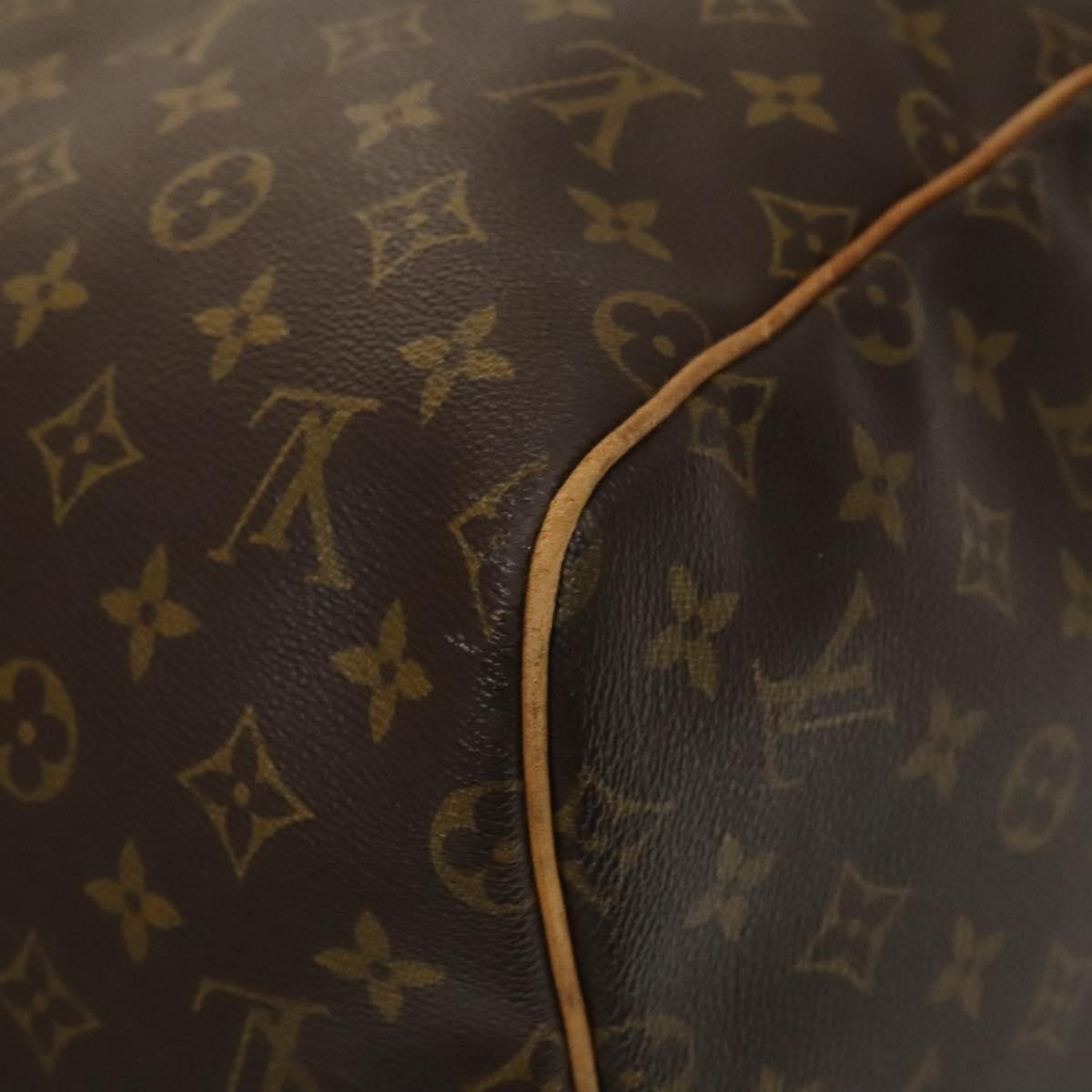 Louis Vuitton Keepall Bag Monogram Canvas, BROWN, CANVAS, Travel bag