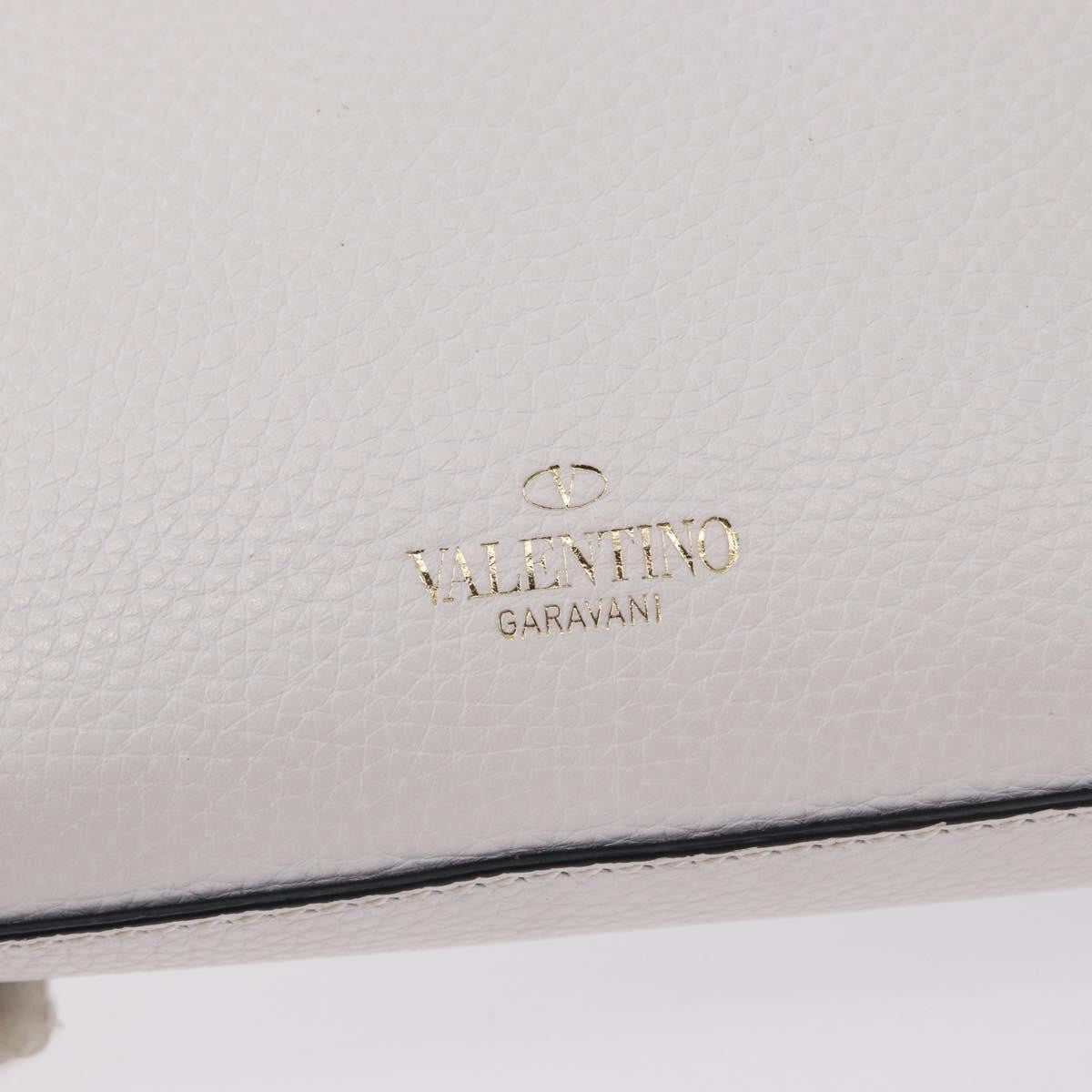 Valentino Garavani Rockstud Flip Lock Flap Bag Leather, WHITE, LEATHER, Shoulder bag