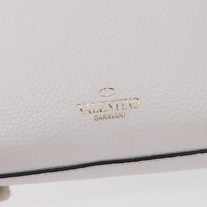 Valentino Garavani Rockstud Flip Lock Flap Bag Leather, WHITE, LEATHER, Shoulder bag