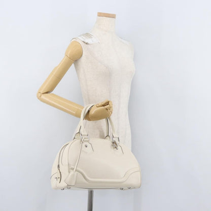 Louis Vuitton Montaigne Bowling Bag Epi Leather, WHITE, LEATHER, Handbag