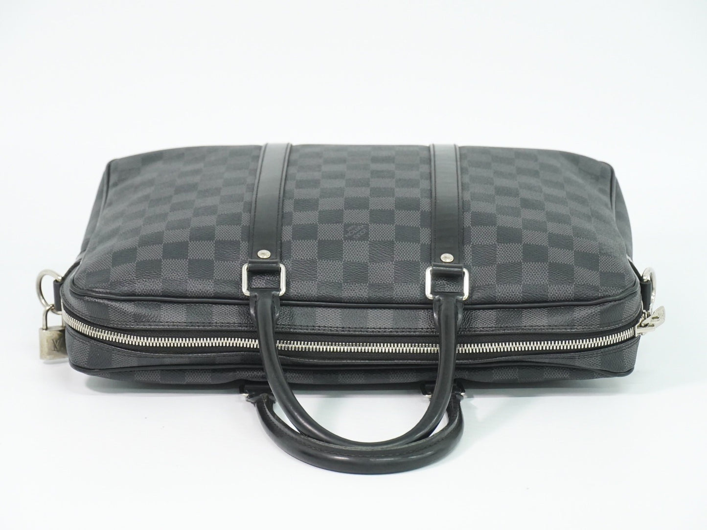 Louis Vuitton Porte-Documents Voyage Briefcase Damier Graphite, Gray, Canvas, Briefcase