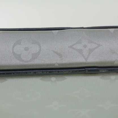 Louis Vuitton Alpha Clutch Limited Edition Monogram Satellite Canvas, SILVER, NYLON, Clutche & pouche