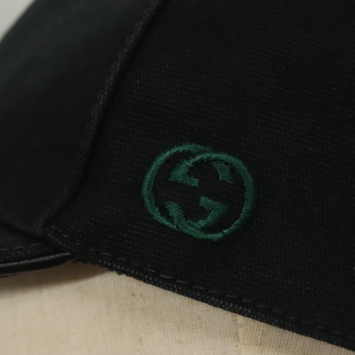 Gucci Interlocking G Web Baseball Cap Canvas, BLACK, CANVAS, Head accessory