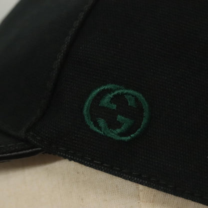 Gucci Interlocking G Web Baseball Cap Canvas, BLACK, CANVAS, Head accessory