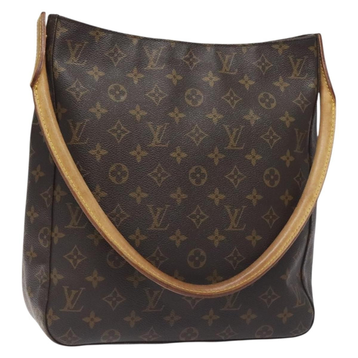 Louis Vuitton Looping Handbag Monogram Canvas, BROWN, CANVAS, Handbag