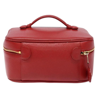 Chanel Vintage Timeless Zip Around Vanity Case Caviar, RED, CALFSKIN, Handbag
