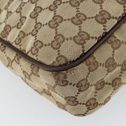 Gucci Vintage Shoulder Bag GG Canvas and Leather, BEIGE, CANVAS, Shoulder bag
