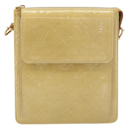 Louis Vuitton Mott Handbag Monogram Vernis, Beige, Patent Leather, Clutch