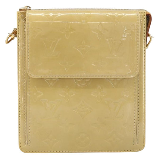 Louis Vuitton Mott Handbag Monogram Vernis, Beige, Patent Leather, Clutch