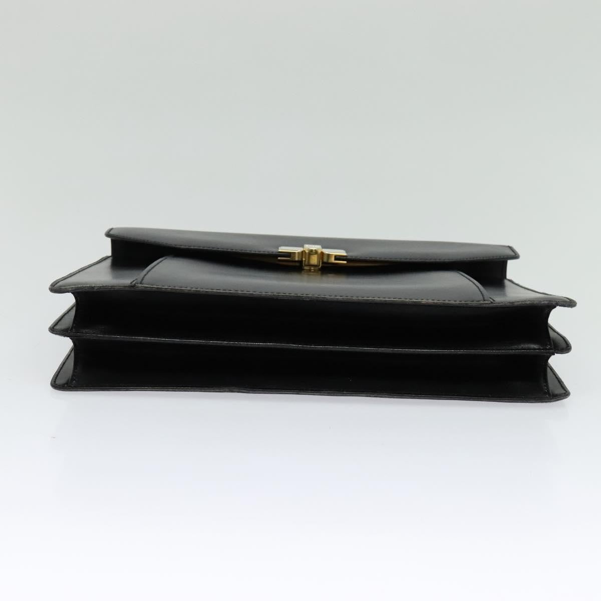 Bally Vintage Handbag Leather, BLACK, LEATHER, Handbag