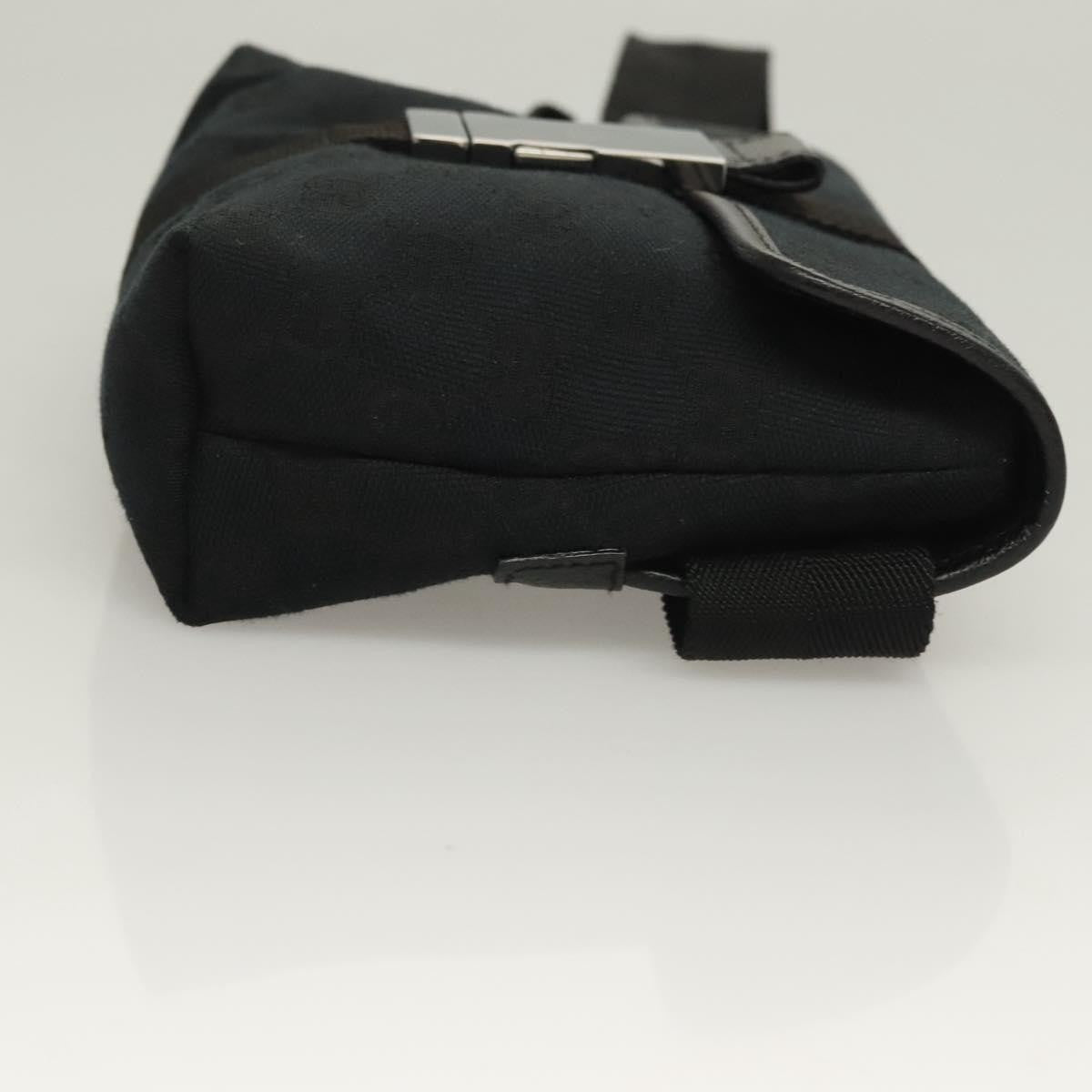 Gucci Buckle Belt Bag GG Canvas, Black, Canvas, Belt