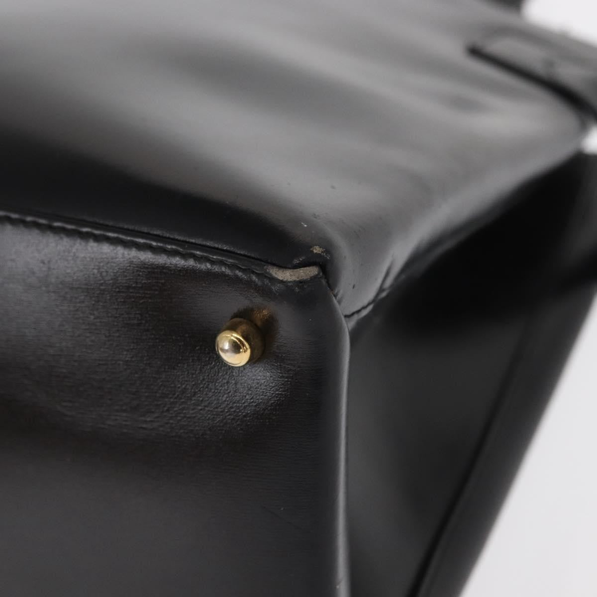 Gucci Vintage Handbag Leather, BLACK, LEATHER, Handbag