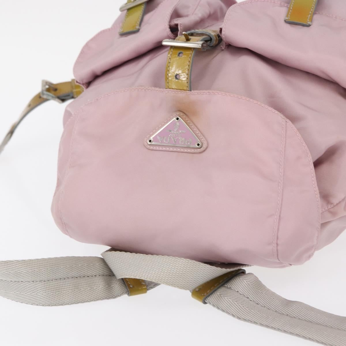 Prada Double Front Pocket Backpack Tessuto, PINK, NYLON, Backpack