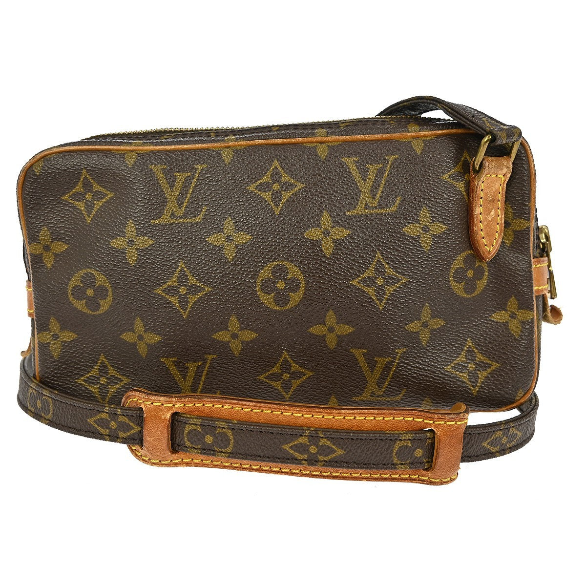 Louis Vuitton Pochette Marly Bandouliere Bag Monogram Canvas, BROWN, CANVAS, Shoulder bag