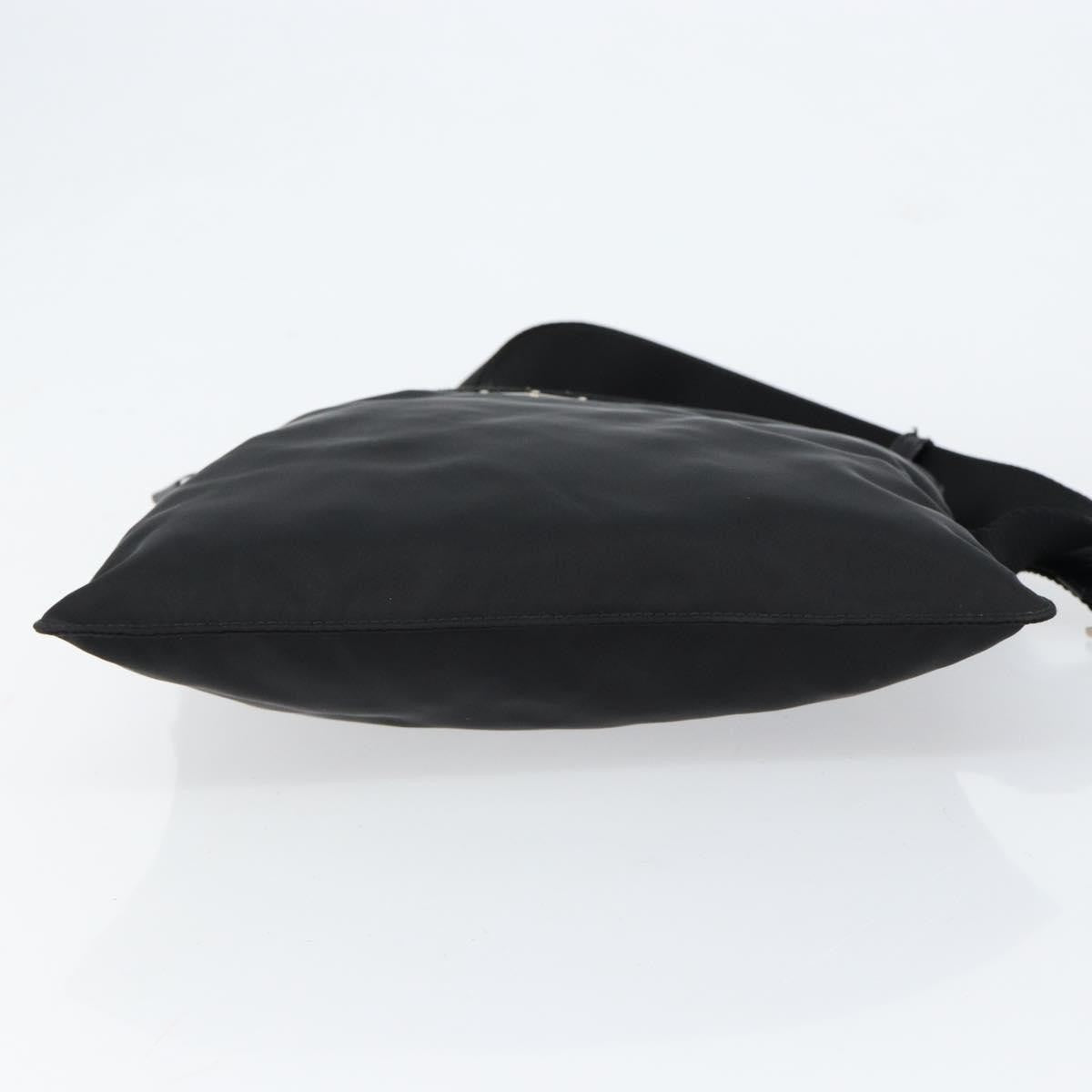 Prada Front Pocket Messenger Bag Tessuto, BLACK, NYLON, Shoulder bag