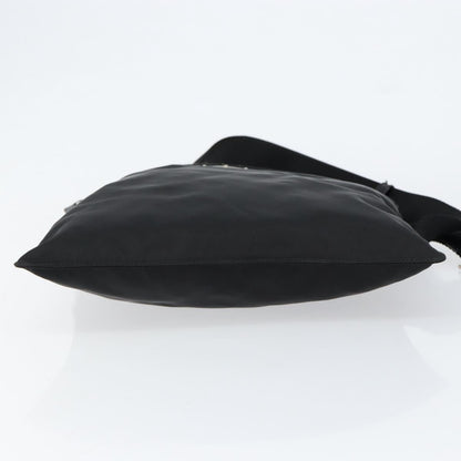 Prada Front Pocket Messenger Bag Tessuto, BLACK, NYLON, Shoulder bag