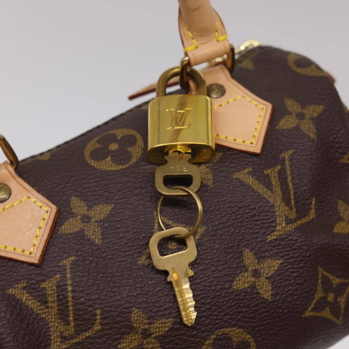 Louis Vuitton Speedy Mini HL Handbag Monogram Canvas, BROWN, CANVAS, Handbag