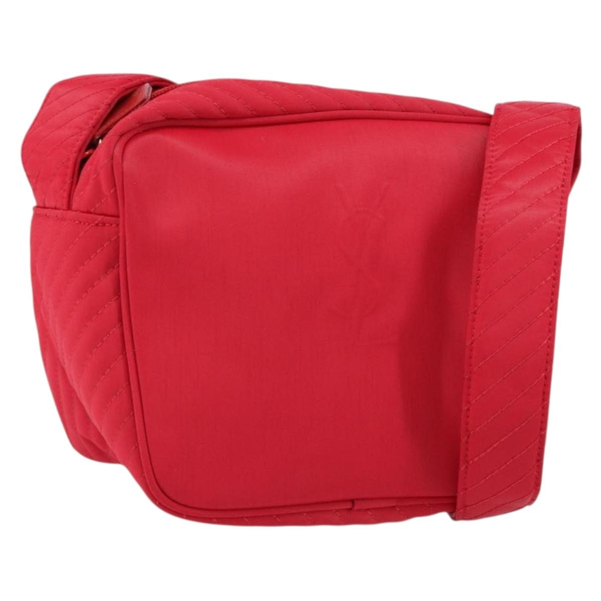 Saint Laurent Vintage Shoulder Bag Nylon, RED, NYLON, Shoulder bag