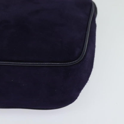 Salvatore Ferragamo Gancini Shoulder Bag Suede, PURPLE, SUEDE, Shoulder bag