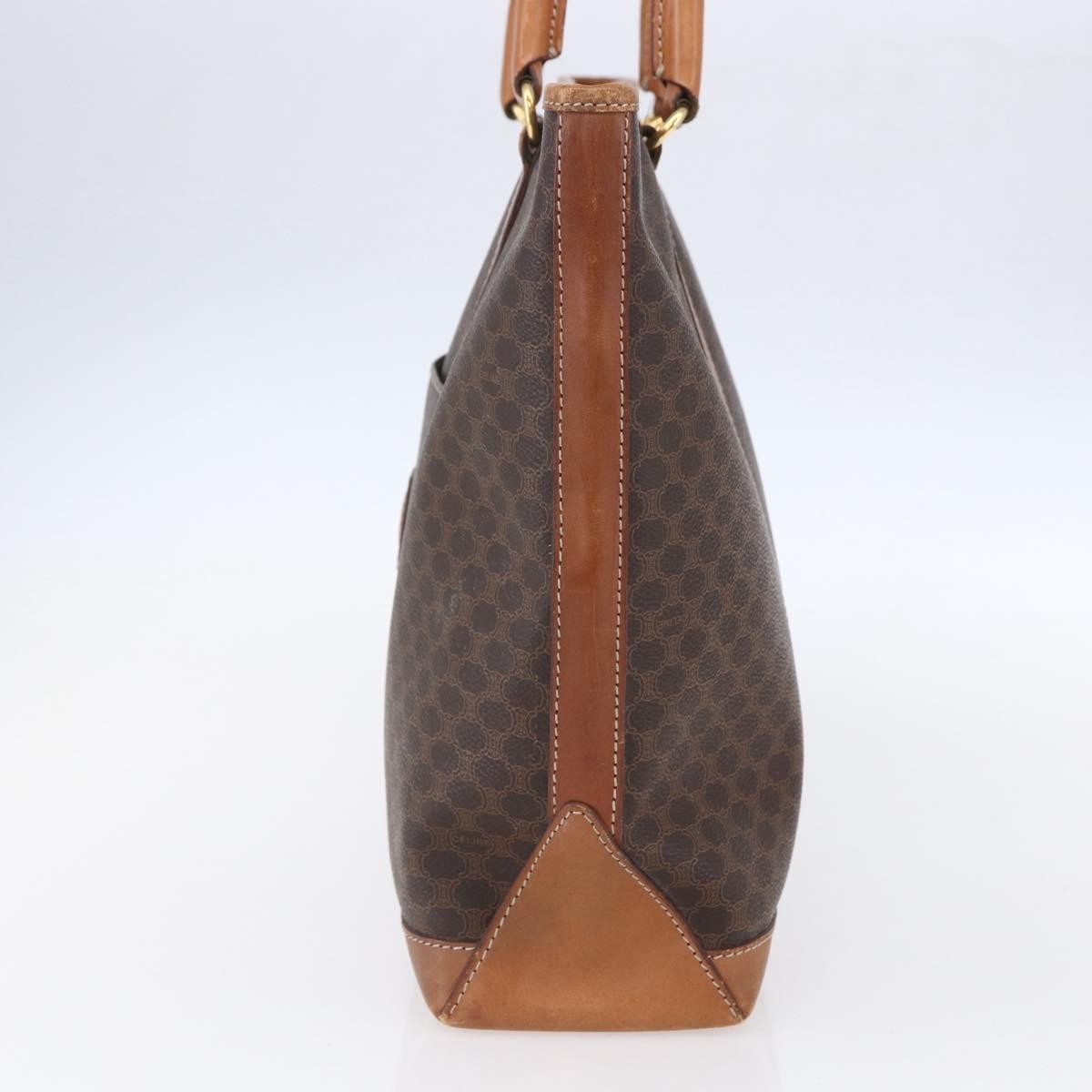 Celine Vintage Macadam Tote bag Canvas, BROWN, PVC, Tote bag