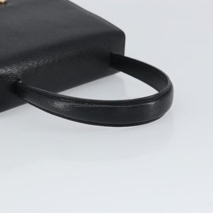 Celine Vintage Triomphe Flap Bag Leather, BLACK, LEATHER, Handbag