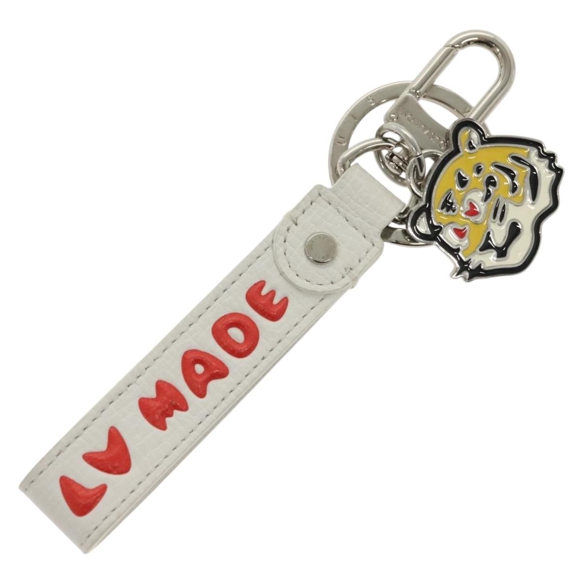 Louis Vuitton Animal Family Bag Charm and Key Holder Metal with Leather, WHITE, METAL, Charms and Keychains