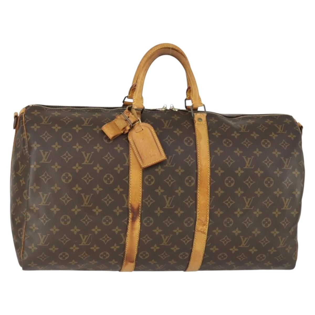 Louis Vuitton Keepall Bag Monogram Canvas, Brown, Canvas, Travel Bag