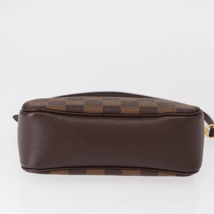 Louis Vuitton Trousse Make Up Bag Damier Canvas, Brown, Canvas, Clutch