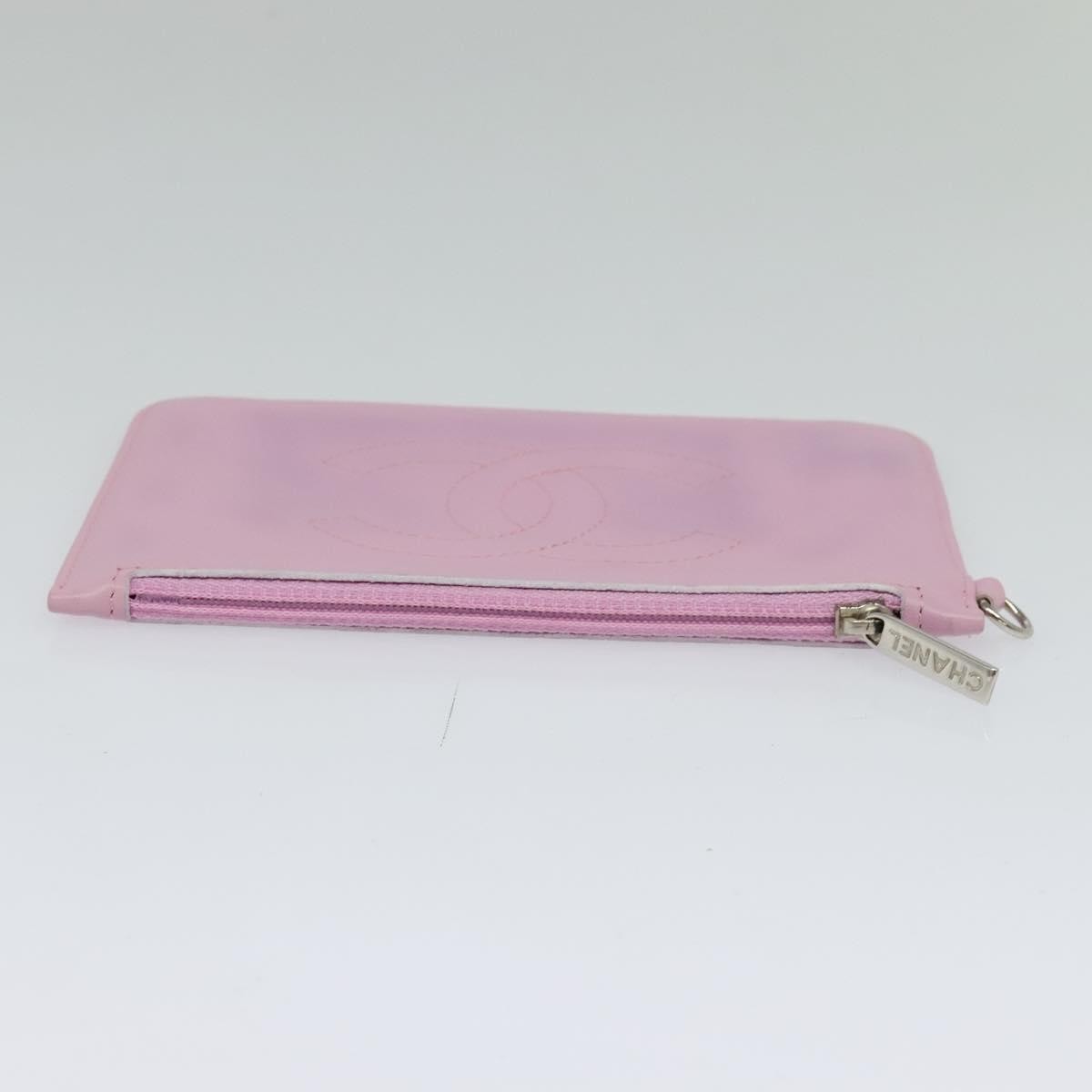 Chanel CC O Case Pouch Goatskin, PINK, LEATHER, Clutche & pouche