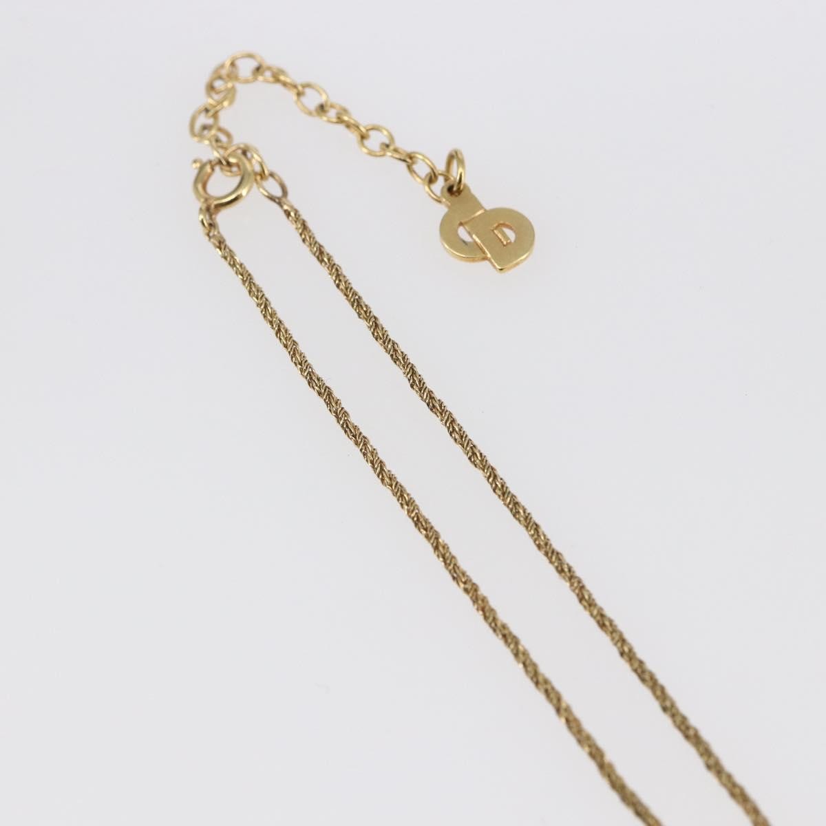 Christian Dior CD Pendant Necklace Metal, GOLD, METAL, Necklace