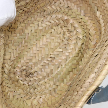 Chloe Marcie Basket Bag Raffia, Beige, Wicker, Tote Bag