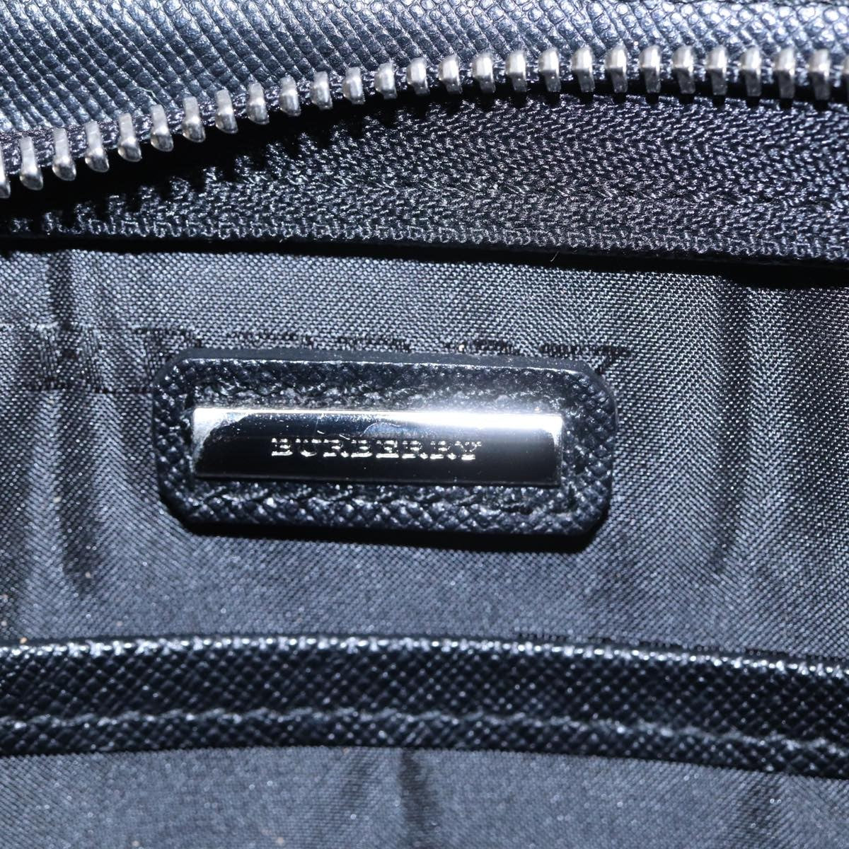 Burberry Zip Pouch Leather, BLACK, LEATHER, Clutche & pouche