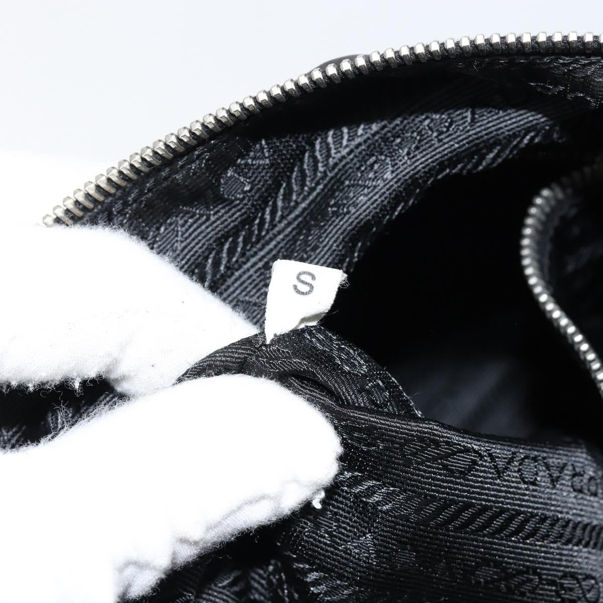 Prada Front Zip Messenger Bag Tessuto, BLACK, NYLON, Shoulder bag