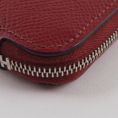 Hermes Azap Zip Around Wallet Silk'in Epsom, RED, LEATHER, Wallets