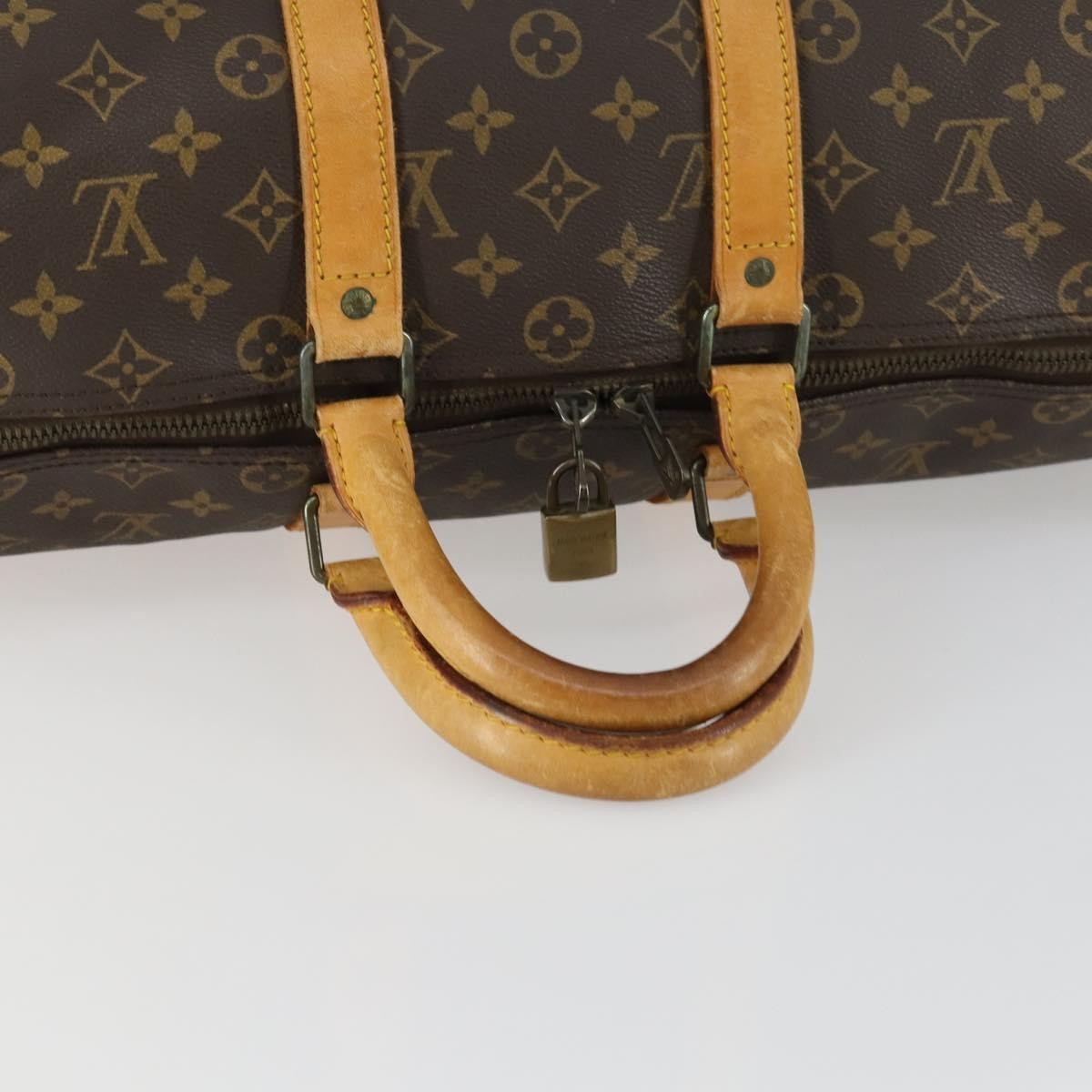 Louis Vuitton Keepall Bag Monogram Canvas, BROWN, CANVAS, Travel bag