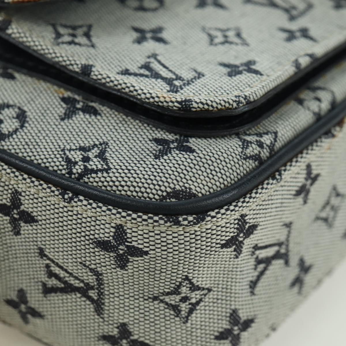 Louis Vuitton Juliette Crossbody Bag Mini Lin, BLUE, CANVAS, Shoulder bag