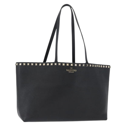 Valentino Garavani Rockstud Shopper Tote Leather, BLACK, LEATHER, Tote bag
