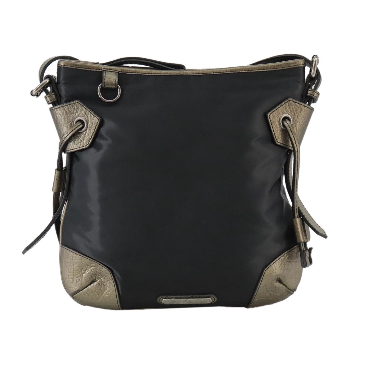 Burberry Vintage Shoulder Bag Nylon, BLACK, NYLON, Shoulder bag