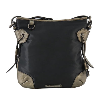 Burberry Vintage Shoulder Bag Nylon, BLACK, NYLON, Shoulder bag