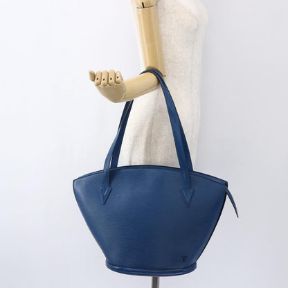 Louis Vuitton Saint Jacques Handbag Epi Leather, BLUE, LEATHER, Shoulder bag