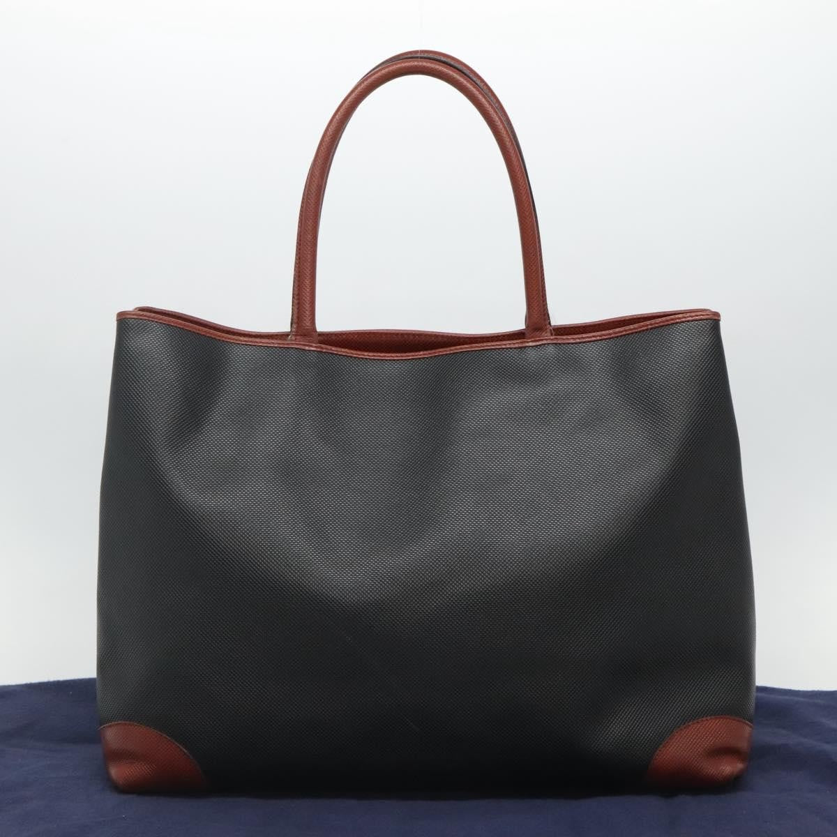Bottega Veneta Marco Polo Tote Coated Canvas and Leather Detail, BLACK, CANVAS, Tote bag