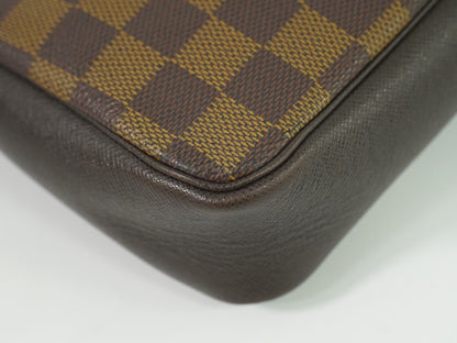 Louis Vuitton Trousse Make Up Bag Damier Canvas, BROWN, CANVAS, Clutche & pouche