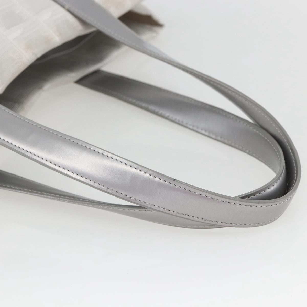 Chanel Travel Line Tote Nylon, SILVER, NYLON, Tote bag