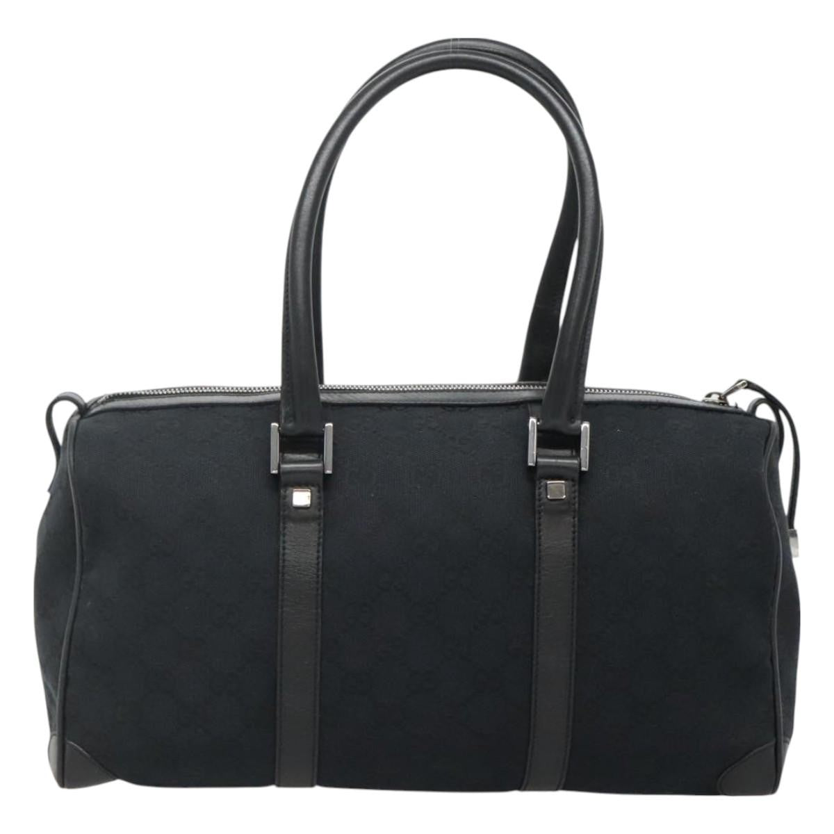 Gucci Vintage Zip Boston Bag GG Canvas, BLACK, CANVAS, Handbag