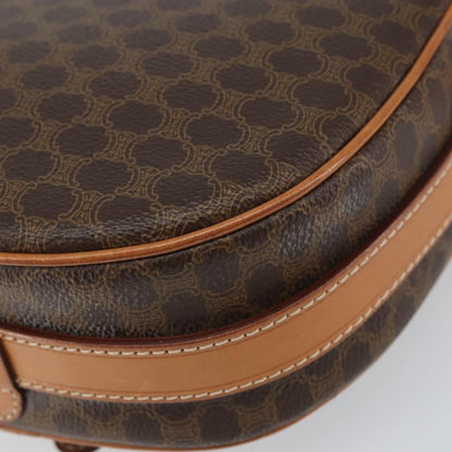 Celine Vintage Macadam Shoulder Bag Canvas and Leather, BROWN, CANVAS, Shoulder bag