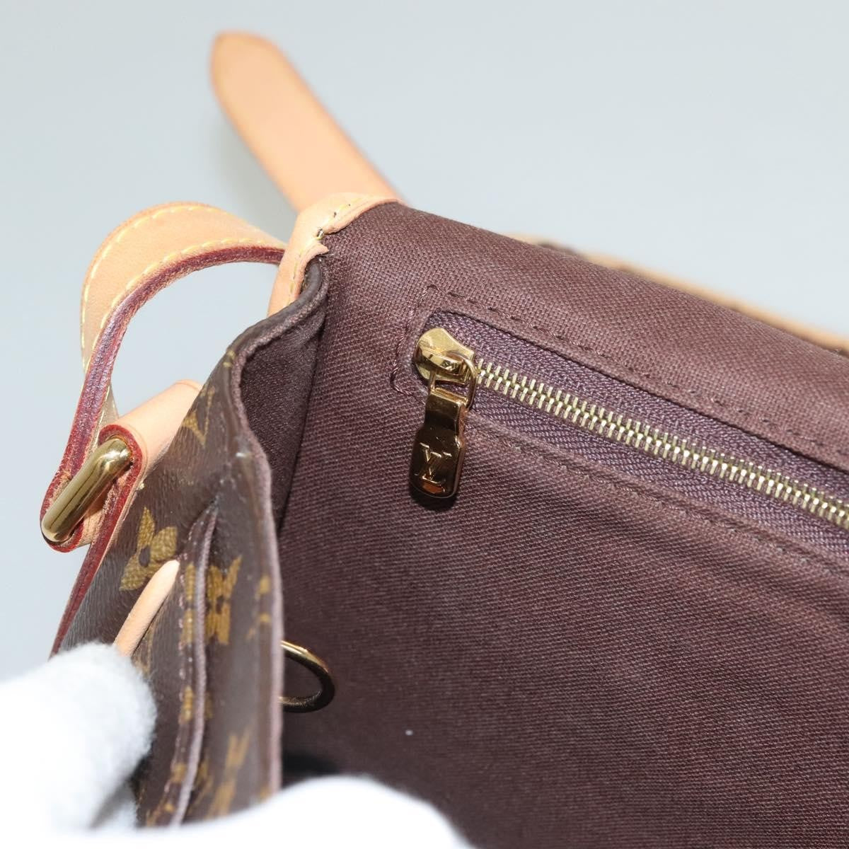 Louis Vuitton Menilmontant Handbag Monogram Canvas, BROWN, CANVAS, Shoulder bag
